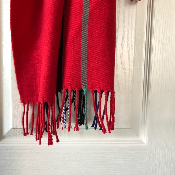 J. Crew Red and Blue Plaid Scarf - Picture 5 of 6